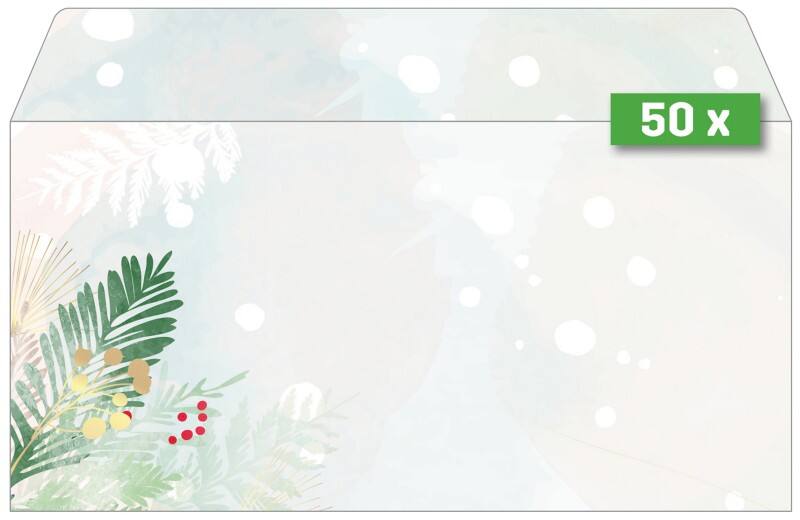 Sigel Weihnachten Briefumschläge 2211,12,5 cm Mehrfarbig 50 Stück