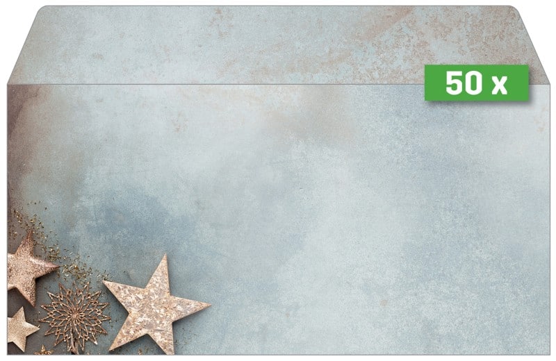 Sigel Weihnachten Briefumschläge 2211,12,5 cm Blau, Kupfer 50 Stück