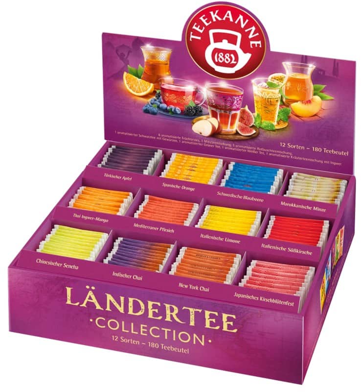 TEEKANNE Landertee Sammelbox Tee Farbig sortiert 180 Stück