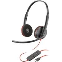 HP Poly Blackwire Wired Headset Freisprecheinrichtung ohne Bluetooth Mikrofon Geräuschunterdrückung Stereo C3220 Schwarz