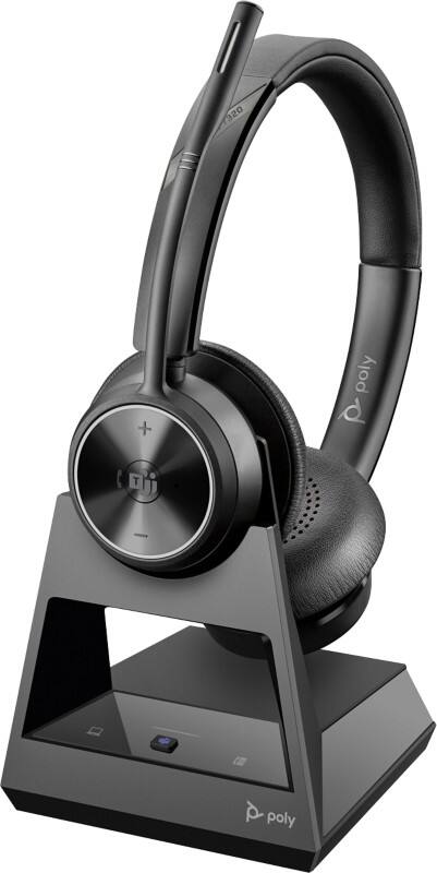 HP Poly Savi Kabellos Headset Kopfbügel Mit Mikrofon Stereo 7320-M Schwarz