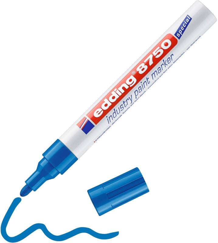 edding E-8750 Permanent Lackmarker Blau Rundspitze  - 4 mm