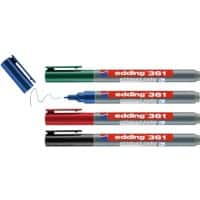 edding E-361 Whiteboard-Marker Farbig Sortiert Rundspitze 1 mm 4 Stück