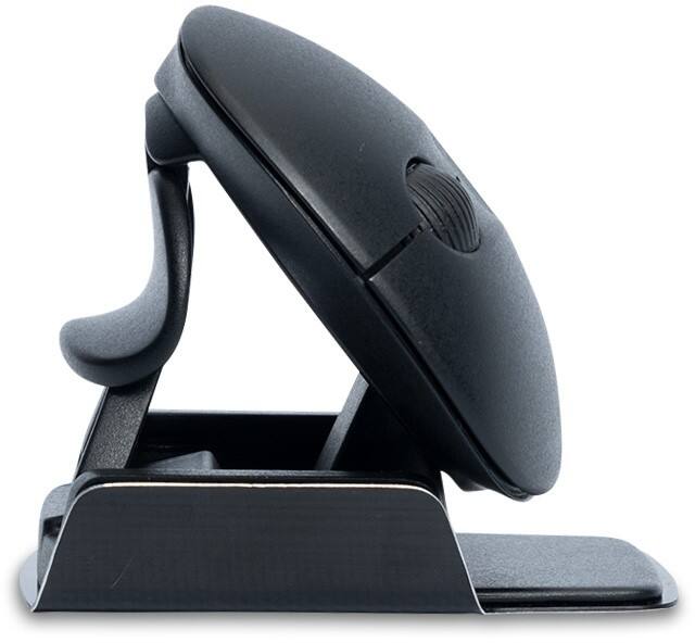 R-Go Tools Twister RGOTWBMWLBL Ergonomische Maus, kabelgebunden und kabellos mit Bluetooth, schwarz, für Linkshänder geeignet