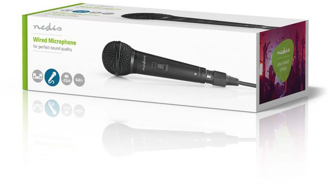 Nedis MPWD25BK Kabelgebundenes Mikrofon 5 m Schwarz
