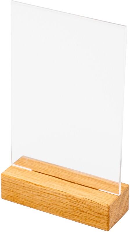 SHOWDOWN Tischaufsteller DIN A6 T-Form 10,5 (B) x 4 (T) x 17,7 (H) cm Braun  