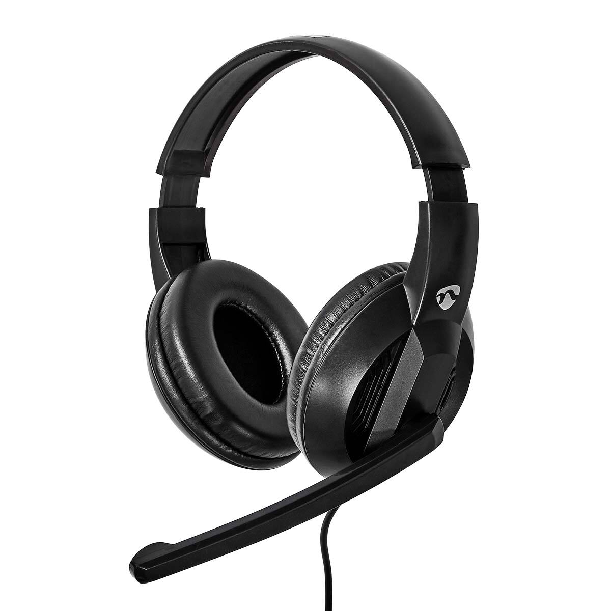 Nedis Kabelgebundenes Headset CHSTU210BK Schwarz