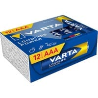 VARTA Batterien Longlife Power AAA 1250 mAh Alkaline 12 Stück