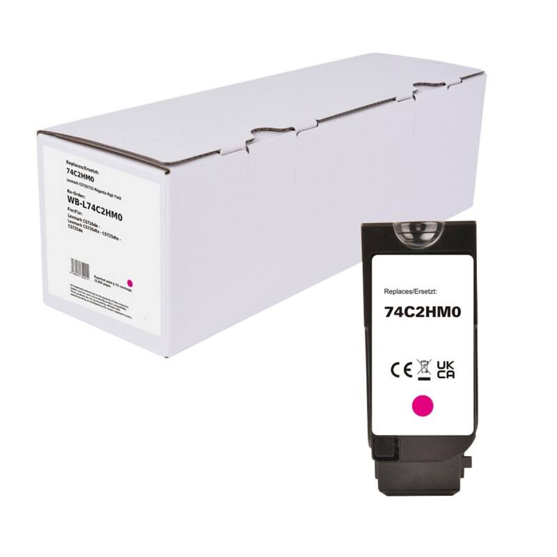 Tonerkartusche Kompatibel Lexmark 74C2HM0 Magenta