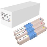 Kompatible OKI Tonerkartusche Cyan, Magenta, Gelb 3er-Pack