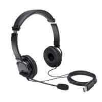 Kensington Verkabelt Headset Kopfbügel USB Mit Mikrofon Stereo K97601WW Schwarz