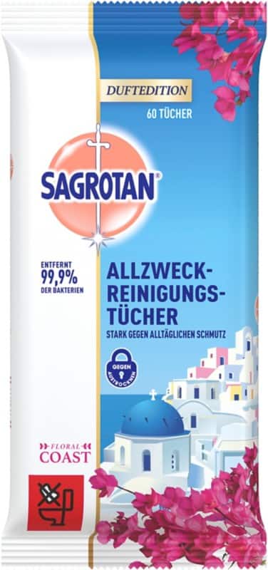 Sagrotan Reinigungstücher 3308326 Floral 60 Blatt