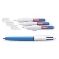 Tipp-Ex Shake 'n Squeeze Korrekturstift Weiß 8 ml 3 Stück + BIC 4 Farben Kugelschreiber gratis