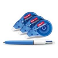 Tipp-Ex Easy Correct Korrekturband 4,2 mm x 12 m 3 Stück + BIC 4 Farben Kugelschreiber gratis