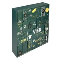 Adventskalender zum Befüllen 30 (B) x 8,7 (T) x 34 (H) cm Grün