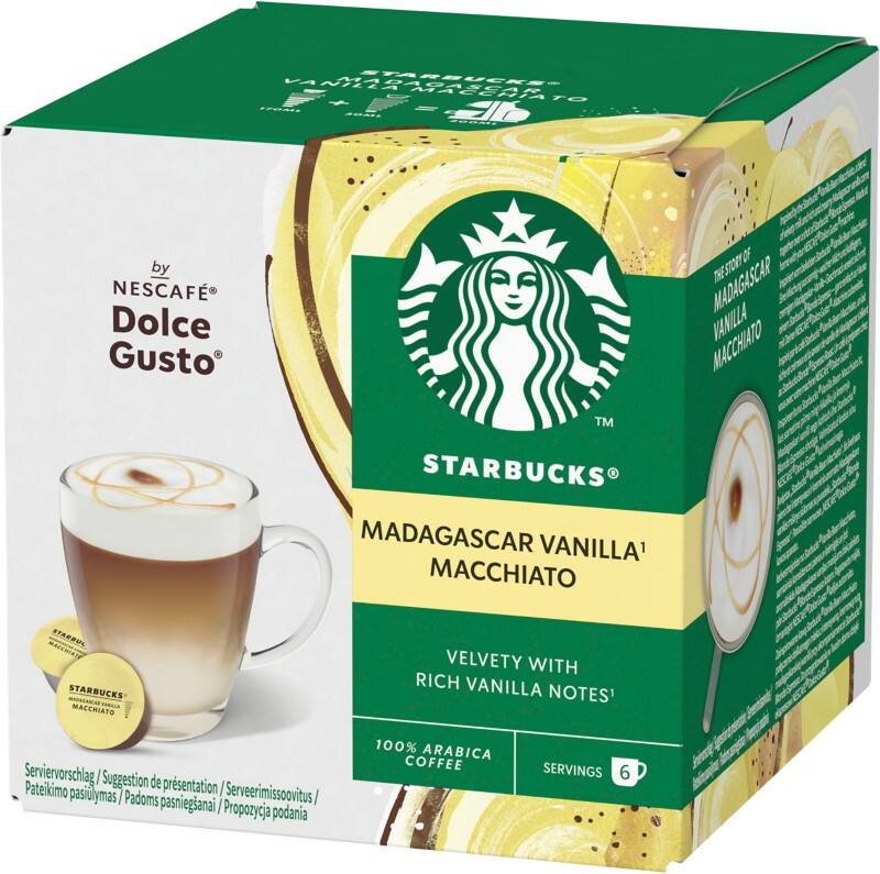 Starbucks by Nescafe Dolce Gusto Kaffeekapseln Vanille Macchiato 6er Pack á 132 g