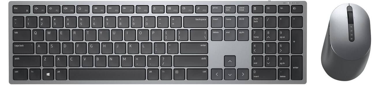 Dell Premier Tastatur und Maus Kabellos QWERTY (US) International Titan Grau KM7321W