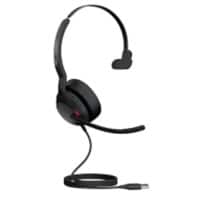 Jabra Evolve2 50 UC Verkabelt Headset Kopfbügel USB Ohne Bluetooth Mit Mikrofon Mono Schwarz