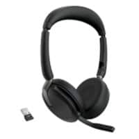 Jabra Evolve2 65 Flex UC Verkabelt / Kabellos Headset Kopfbügel Bluetooth Mit Bluetooth Mit Mikrofon Stereo Schwarz