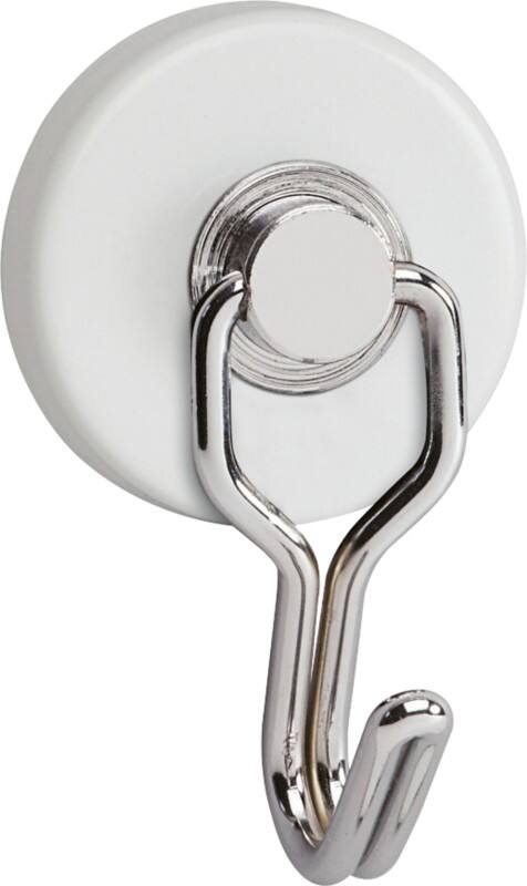 Maul Kreisförmig Hakenmagnet Weiß 5 kg Tragfähigkeit 37 mm 2 Stück