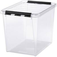 SmartStore Classic Kunststoff Aufbewahrungbox 25 L Mit Deckel Transparent 30 x 40 x 32 cm