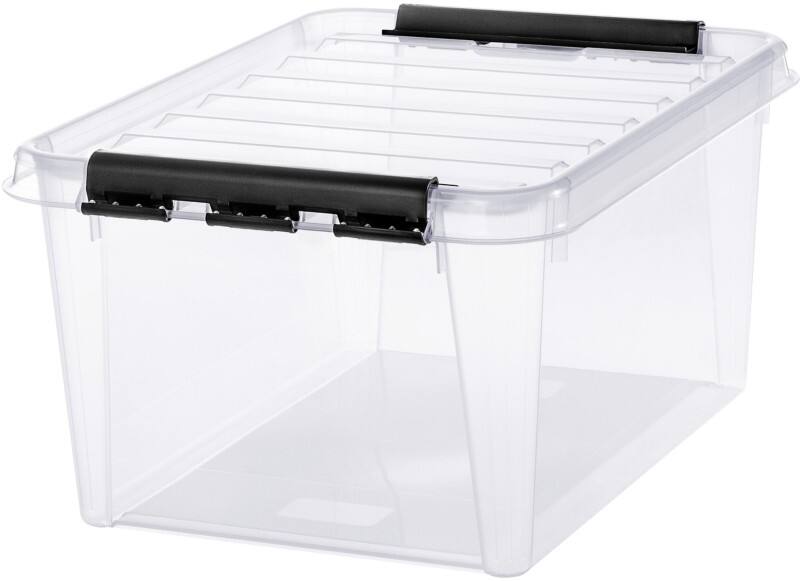 SmartStore Classic Kunststoff Aufbewahrungbox 32 L Mit Deckel Transparent 39 x 50 x 26 cm