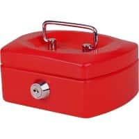 Pavo Geldkassette Schlüssel 125 x 94 x 60 mm Rot