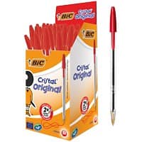 BIC Cristal Original Kugelschreiber Rot Mittel 0.4 mm 50 Stück