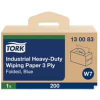 Tork Heavy Duty  Wischtücher W7 Blau 3-lagig 0.404 m 130083 200 Blatt