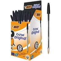 BIC Cristal Original Kugelschreiber Schwarz Mittel 0.4 mm 50 Stück