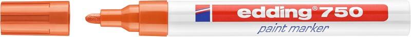 edding 750 Permanent Lackmarker Orange Mittel Rundspitze  - 4 mm