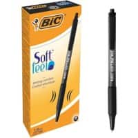 BIC Soft Feel Kugelschreiber Schwarz Mittel 0.4 mm 12 Stück
