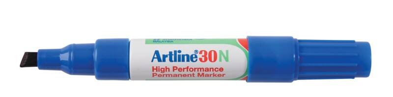 Artline 30N Permanentmarker Mittel Keilspitze 2,0 - 5,0 mm Blau Nachfüllbar Wasserbeständig 12 Stück
