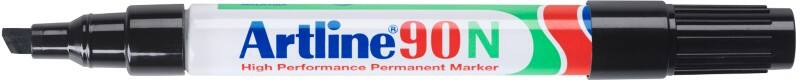 Artline 90N Permanentmarker  Mittel Keilspitze 2 - 5 mm Schwarz Nachfüllbar Wasserbeständig 12 Stück