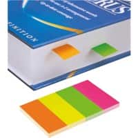 Office Depot Index Haftstreifen Neon Färbig sortiert 2 x 10,6 x 5 cm 4 Stück à 50 Streifen
