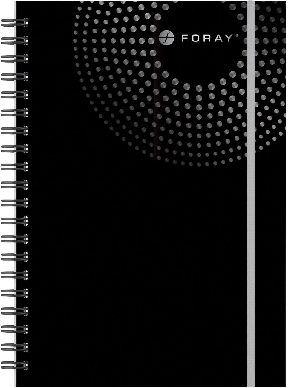 Foray Executive A4 Drahtgebunden Schwarz Hardboard Cover Notizbuch Kariert 100 Blatt