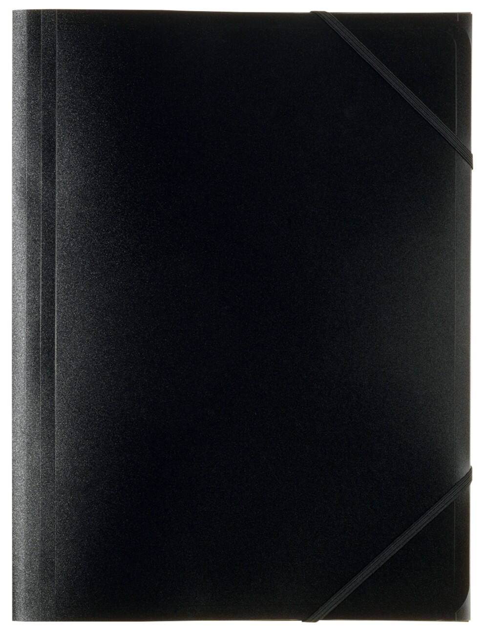 Office Depot Sammelmappe DIN A4 Schwarz Polypropylen aus Kunststoff 24,5 x 32 cm 5 Stück