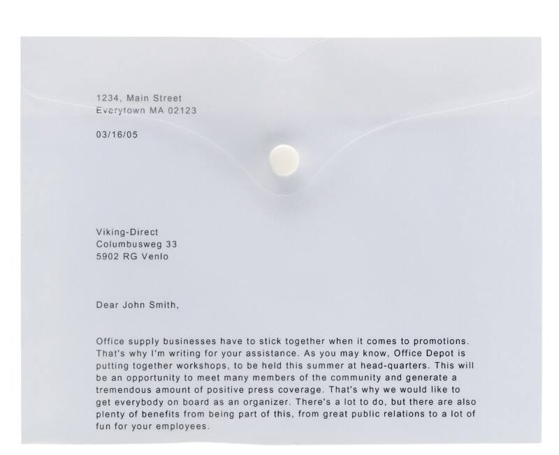 Viking Dokumentenmappe A5 Druckknopf PP (Polypropylen) Quer 18 (B) x 22 (H) cm Transparent 5 Stück