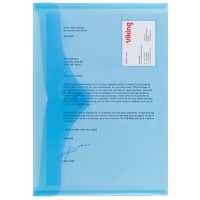 Office Depot Aufbewahrungstaschen DIN A4 Hoch, Quer Blau Polypropylen 5 Stück