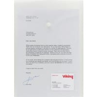 Office Depot Dokumentenmappe DIN A4 Druckknopf PP (Polypropylen) Hoch 23,7 (B) x 33,2 (H) cm Transparent 5 Stück