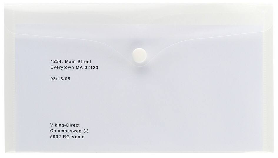 Office Depot Aufbewahrungstaschen DL 130 x 230 mm Transparent Polypropylen 5 Stück