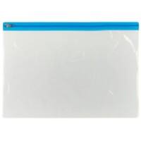 Office Depot Reißverschlusstaschen DIN A4 Reißverschluss PP (Polypropylen) Quer 29,7 (B) x 33,8 (T) x 24 (H) cm Blau 5 Stück