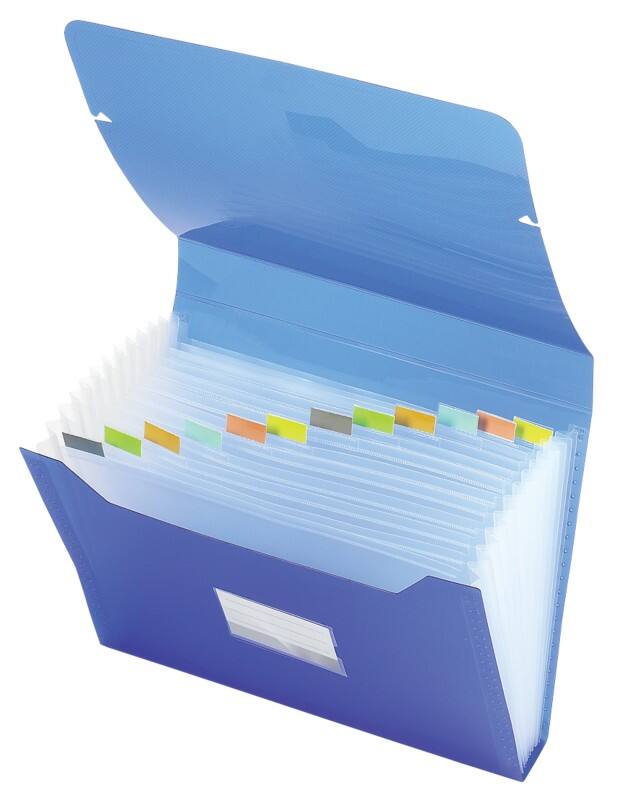 Viking Fächermappe A4 Blau Polypropylen 13 Fächer mit Taben 33 x 24 cm