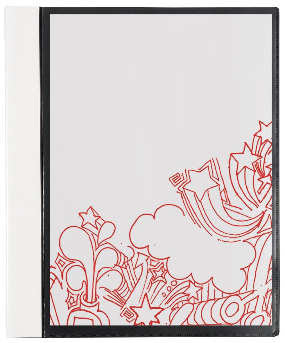 Office Depot Sichtbuch DIN A4 Schwarz Polypropylen mit Fronttasche 30 Hüllen 25,5 x 2,5 x 31 cm