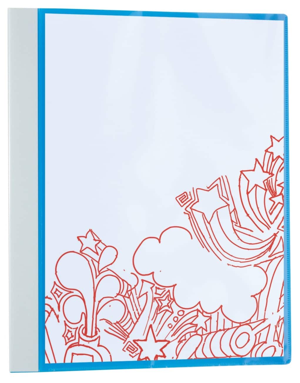 Präsentations-Ringbuch Polypropylen DIN A4 4 Ringe 250 Blatt 25 mm Blau