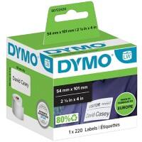 DYMO S0722430 99014 Versandetiketten Authentisch Selbstklebend Schwarz auf Weiß 54 (B) x 101 (H) mm 220 Etiketten