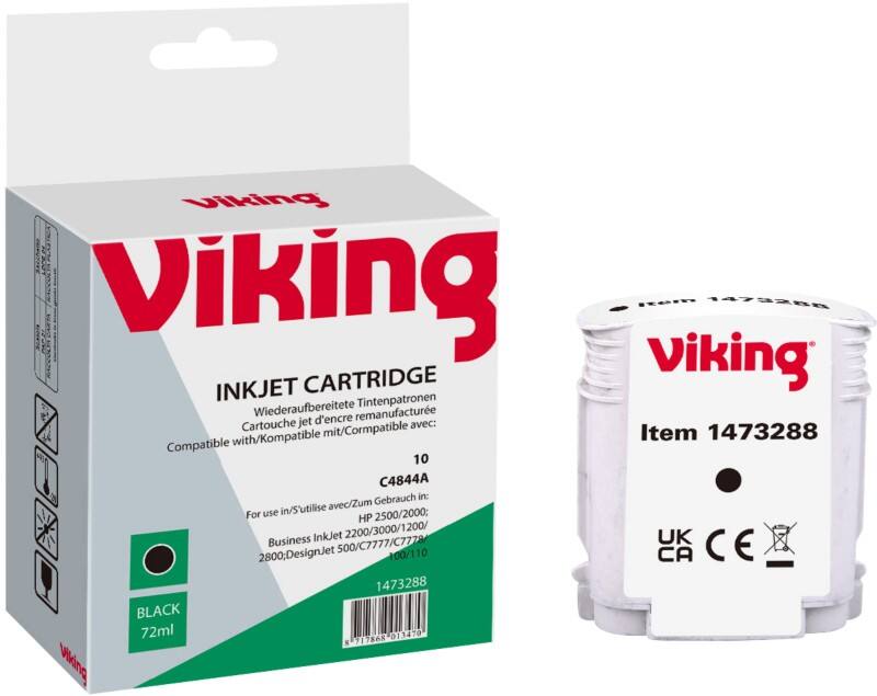 Viking 10 Kompatibel HP Tintenpatrone C4844A Schwarz
