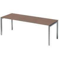 Bisley Schreibtisch Cito Walnuss, Silber 2.200 x 1.200 x 850 mm