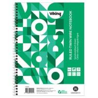 Office Depot Notizbuch DIN A4+ Liniert Spiralgebunden Papier Softcover Weiß Perforiert Recycelt 160 Seiten 80 Blatt