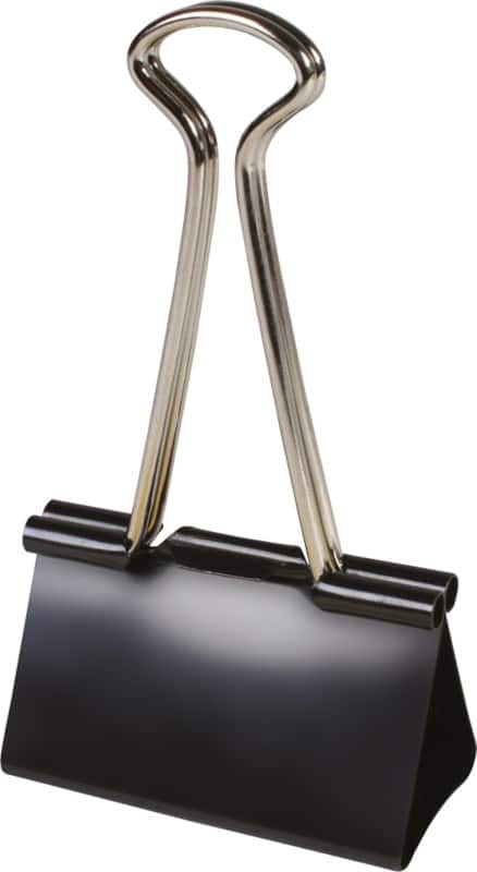 Viking Foldback-Klammern Stahl Schwarz 25 mm 12 Stück